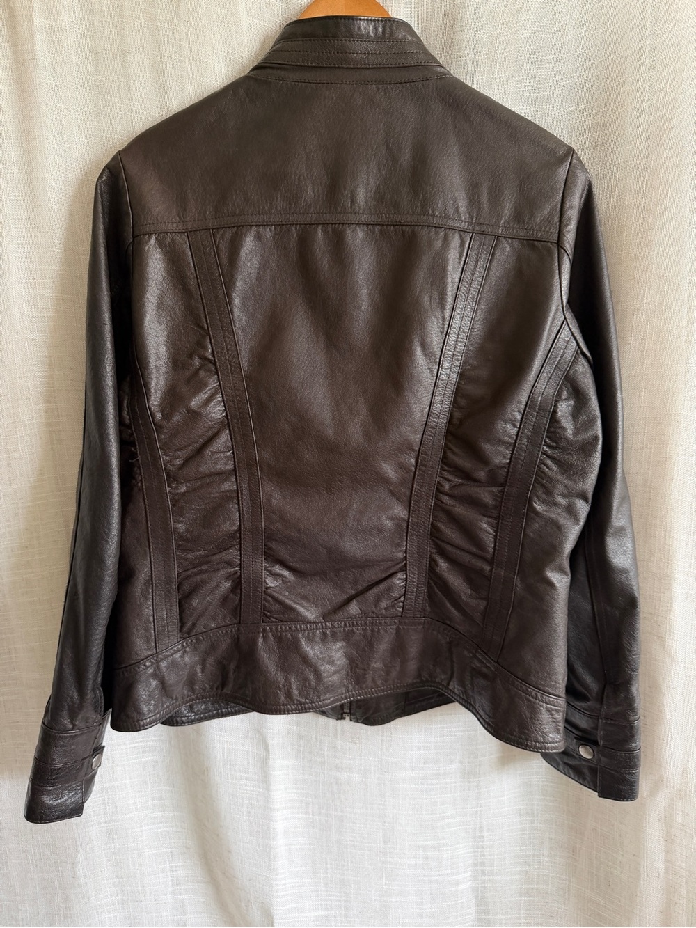 Leather Moto Jacket - Picture 7 of 12
